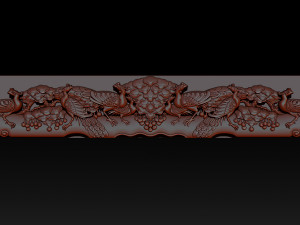 wooden peacock wall art - asian oriental accents 3D 프린트 모델