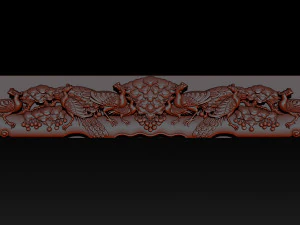 wooden peacock wall art - asian oriental accents 3D Print Model