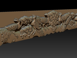 wooden peacock wall art - asian oriental accents 3D 프린트 모델
