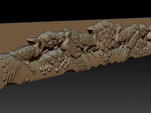 wooden peacock wall art - asian oriental accents 3D Print Model