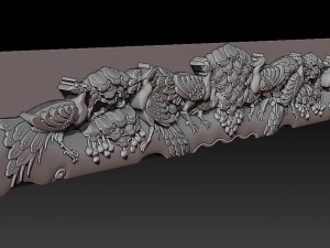 wooden peacock wall art - asian oriental accents 3D 프린트 모델