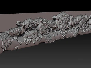 wooden peacock wall art - asian oriental accents 3D Print Model