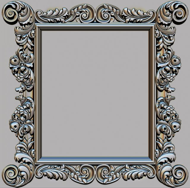 mirror classical carved frame 3D Baskı Modeli .c4d .max .obj .3ds .fbx .stl .blend 