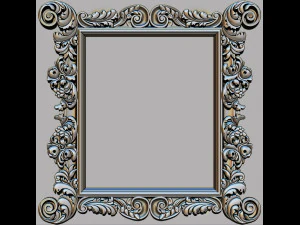 moldura esculpida cl&aacute;ssica em espelho Modelo de Impressão 3D