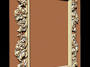 mirror classical carved frame 3D Baskı Modeli
