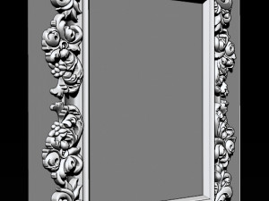 mirror classical carved frame 3D Baskı Modeli