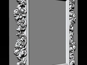 mirror classical carved frame 3D Print Model