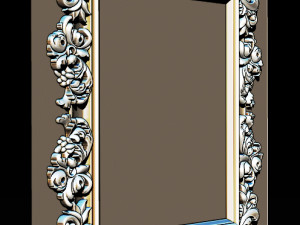 mirror classical carved frame 3D Baskı Modeli