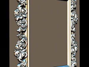 mirror classical carved frame 3D Print Model