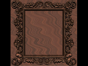 mirror classical carved frame 3D Baskı Modeli