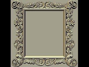 mirror classical carved frame 3D Baskı Modeli