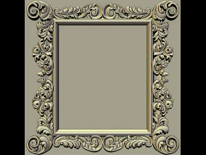 mirror classical carved frame 3D Print Model