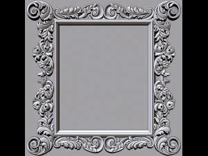 mirror classical carved frame 3D Print Model