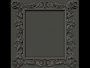 mirror classical carved frame 3D Baskı Modeli