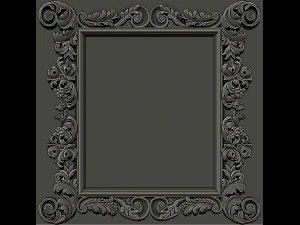 mirror classical carved frame 3D Print Model
