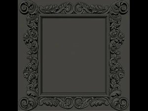 mirror classical carved frame 3D Print Model