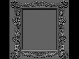 mirror classical carved frame 3D Baskı Modeli