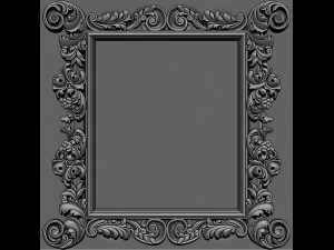 mirror classical carved frame 3D Print Model