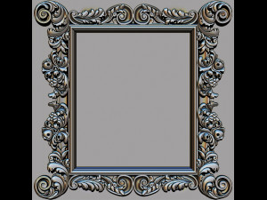 mirror classical carved frame 3D Baskı Modeli