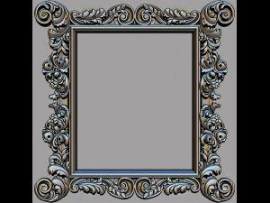 mirror classical carved frame 3D Print Model