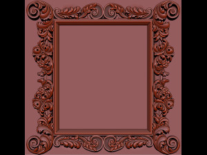 mirror classical carved frame 3D Baskı Modeli