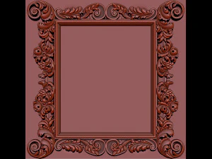 mirror classical carved frame 3D Print Model