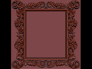 mirror classical carved frame 3D Baskı Modeli