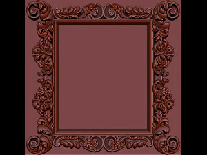 mirror classical carved frame 3D Print Model