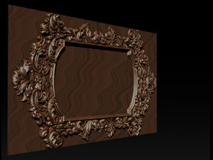 mirror classical carved frame 3d reliefs for cnc router - k3 3D Print Model