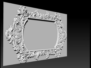 mirror classical carved frame 3d reliefs for cnc router - k3 3D Print Model