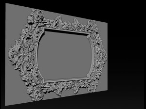 mirror classical carved frame 3d reliefs for cnc router - k3 3D Print Model