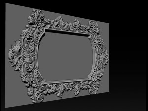 mirror classical carved frame 3d reliefs for cnc router - k3 3D Print Model