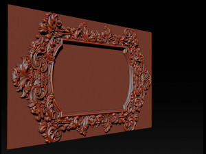 mirror classical carved frame 3d reliefs for cnc router - k3 3D Print Model