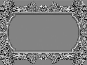 mirror classical carved frame 3d reliefs for cnc router - k3 3D Print Model