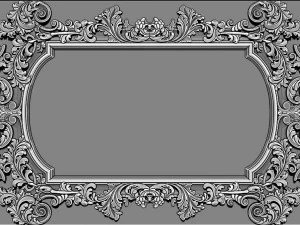 mirror classical carved frame 3d reliefs for cnc router - k3 3D Print Model