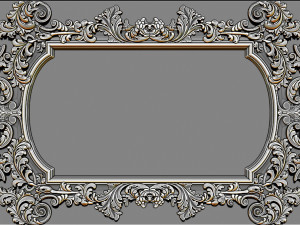 mirror classical carved frame 3d reliefs for cnc router - k3 3D Print Model