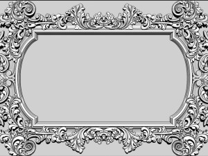 mirror classical carved frame 3d reliefs for cnc router - k3 3D Print Model