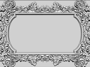 mirror classical carved frame 3d reliefs for cnc router - k3 3D Print Model