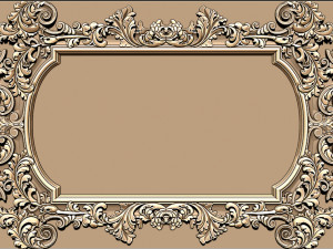 mirror classical carved frame 3d reliefs for cnc router - k3 3D Print Model