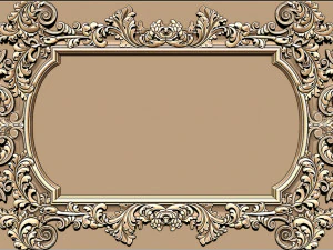 mirror classical carved frame 3d reliefs for cnc router - k3 3D Print Model