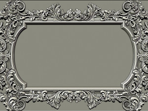 mirror classical carved frame 3d reliefs for cnc router - k3 3D Print Model