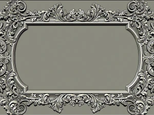 mirror classical carved frame 3d reliefs for cnc router - k3 3D Print Model