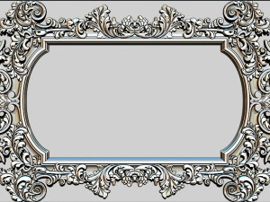 mirror classical carved frame 3d reliefs for cnc router - k3 3D Print Model
