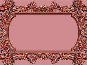 spiegel klassiek gesneden frame 3D-reli&euml;fs voor cnc-router - k3 3D printmodel