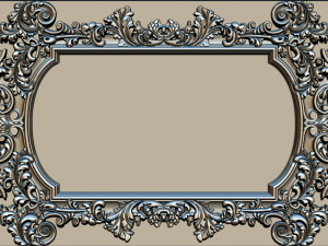 mirror classical carved frame 3d reliefs for cnc router - k3 3D Print Model