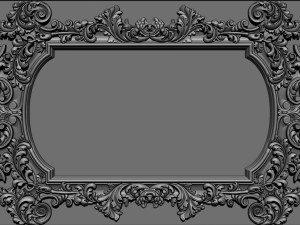 mirror classical carved frame 3d reliefs for cnc router - k3 3D Print Model
