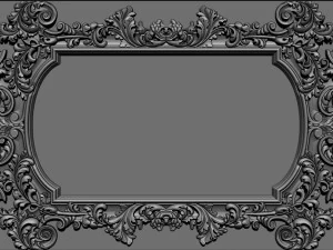 mirror classical carved frame 3d reliefs for cnc router - k3 3D Print Model