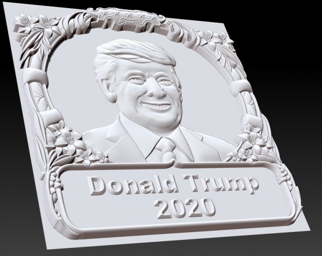 donald trump bust 2020 3D Принт Модель .c4d .max .obj .3ds .fbx .stl .blend 