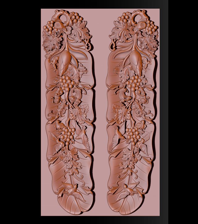 woodcarving banana leaf art according to asia 3D प्रिंट मॉडल .c4d .max .obj .3ds .fbx .stl .blend