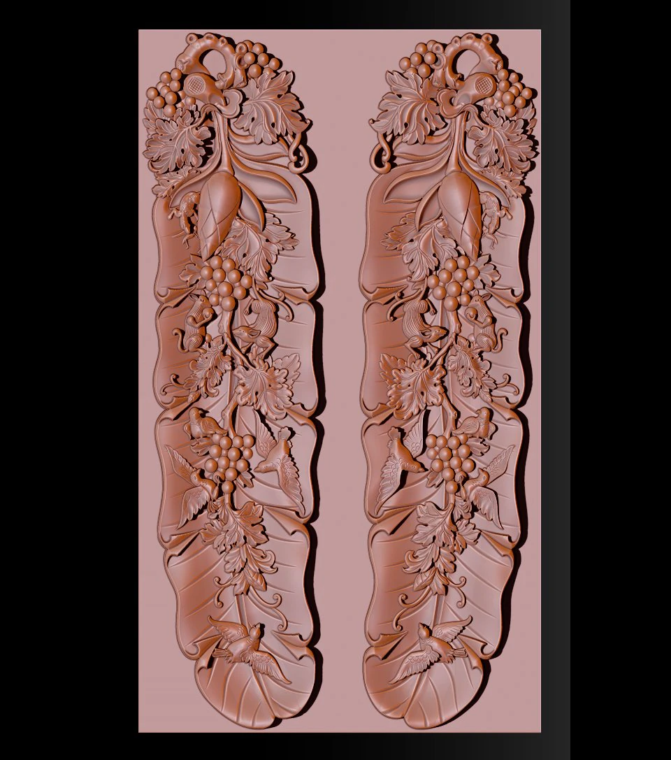 woodcarving banana leaf art according to asia 3D Print Model .c4d .max .obj .3ds .fbx .stl .blend 